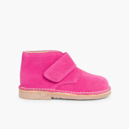 Botas Safari com tiras aderentes   Fúcsia