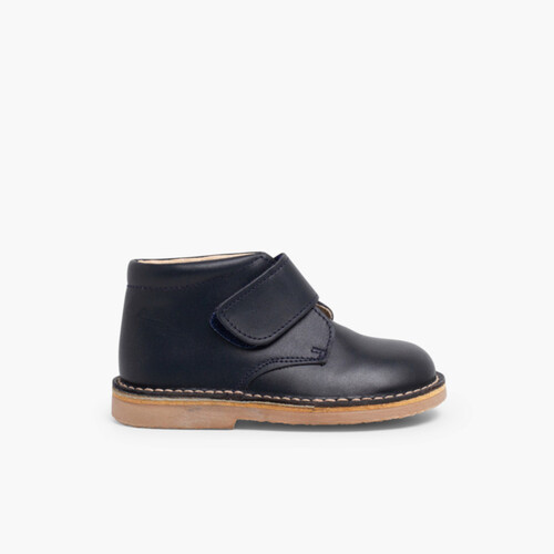 Botas Safari Pele com tiras aderentes   Azul Marinho