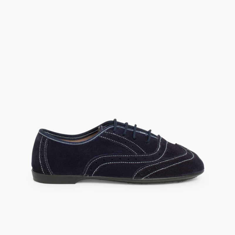 Sapatos Blucher Menina e Mulher Azul Marinho
