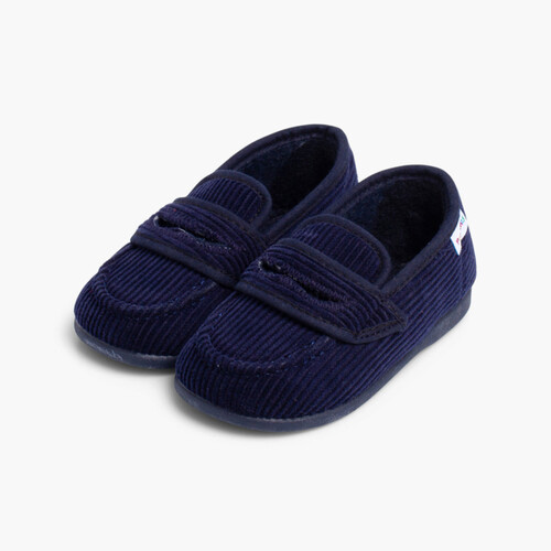 Pantufas Mocassim Bombazine Azul Marinho