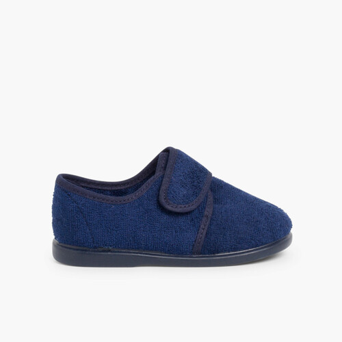 Pantufas tiras aderentes   Azul Marinho