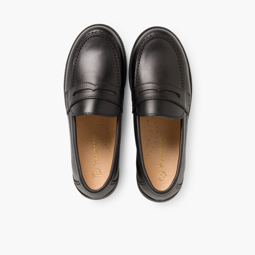 Mocassins Colegiais Azul Marinho/Preto Preto