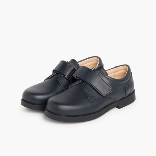 Sapatos Colegiais Menino tiras aderentes   Azul Marinho