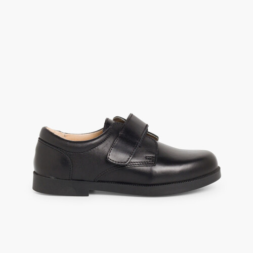Sapatos Colegiais Menino tiras aderentes   Preto
