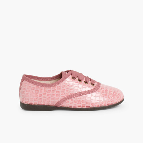 Sapatos Blucher Mulher e Menina Coco Rosa