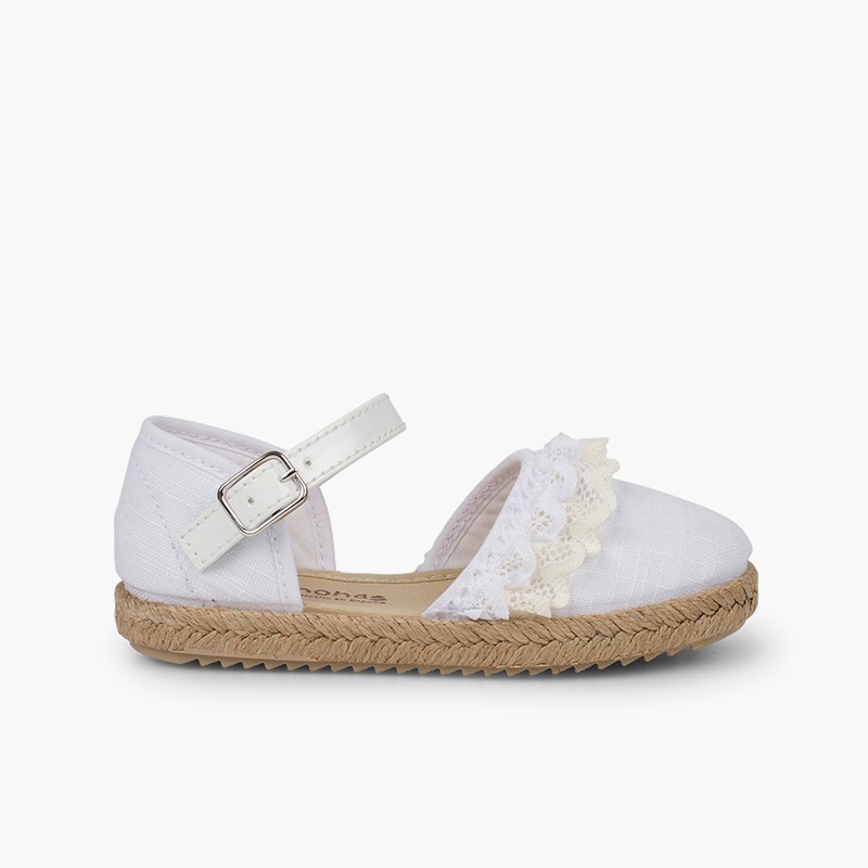 Alpargatas com Rendas  Branco