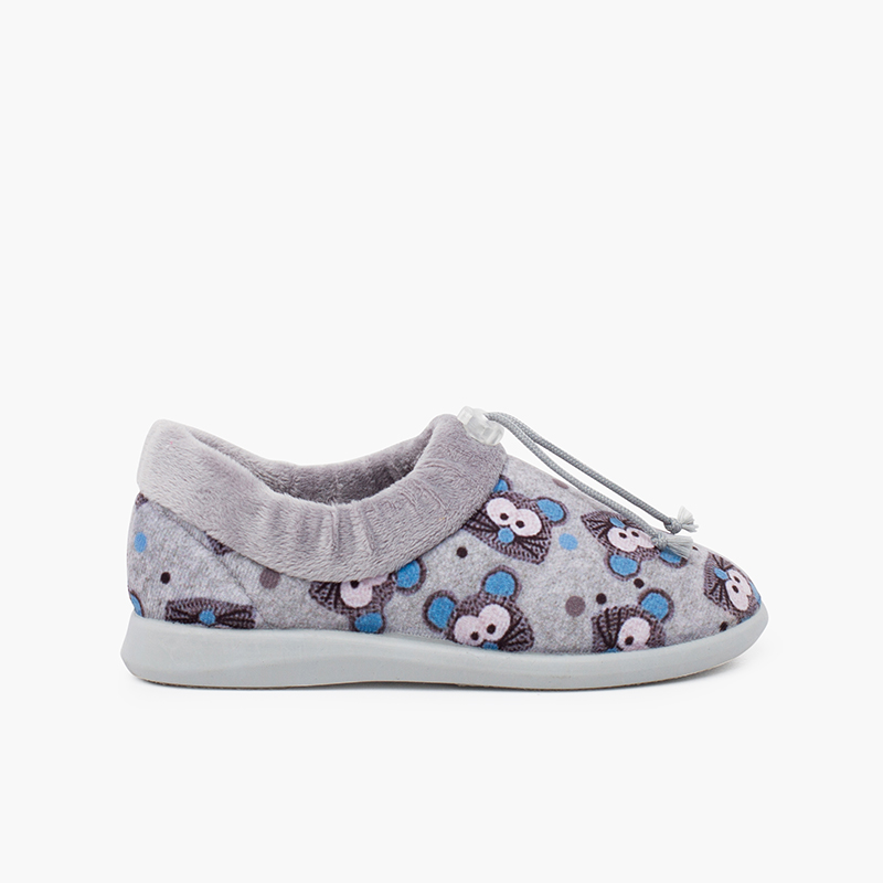 Pantufas ajustáveis ratinhos Cinza e Azul