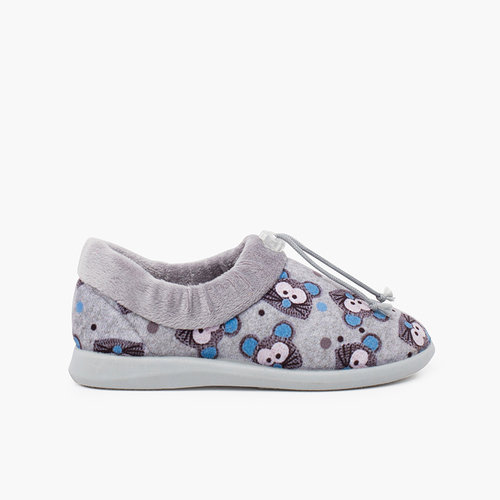 Pantufas ajustáveis ratinhos Cinza e Azul