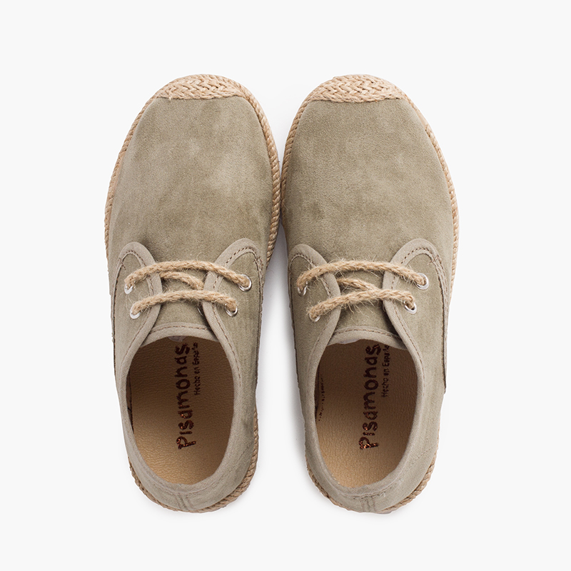 Blucher tipo Camurça Biqueira e Atacadores Juta Verde Oliva