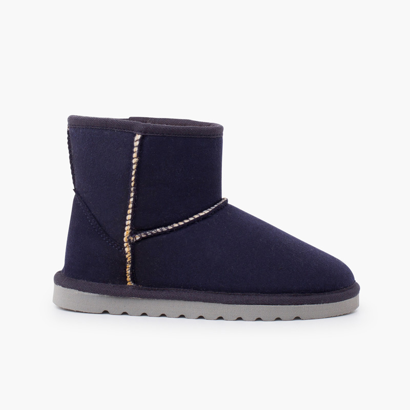 Botas baixas tipo australianas mulher e crianças Azul Marinho