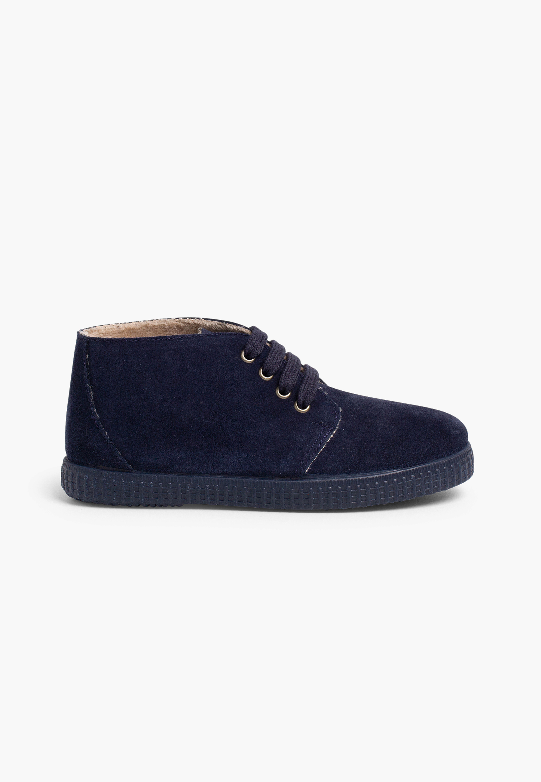 Botas de Pelo Interior com Atacadores Azul Marinho