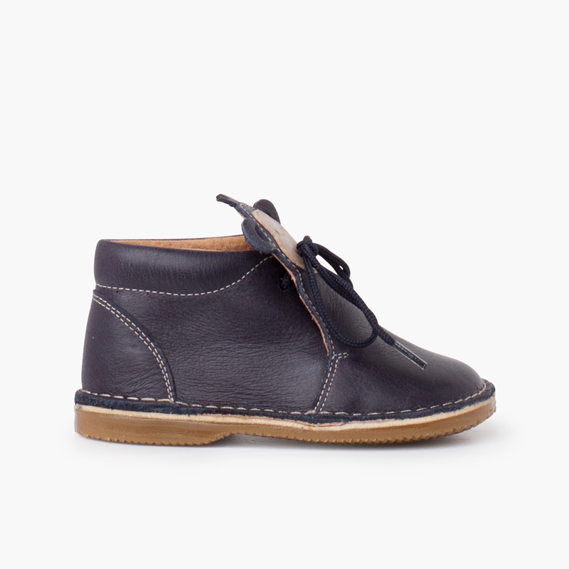 Bota pele atacadores cara macaquinho Azul Marinho