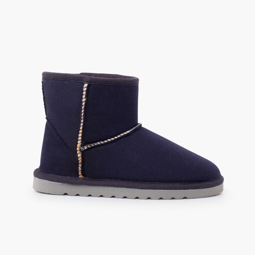 Botas baixas tipo australianas mulher e crianças Azul Marinho