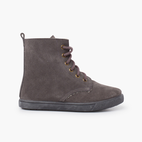 Bota pelo atacadores fecho-éclair lateral Cinzento