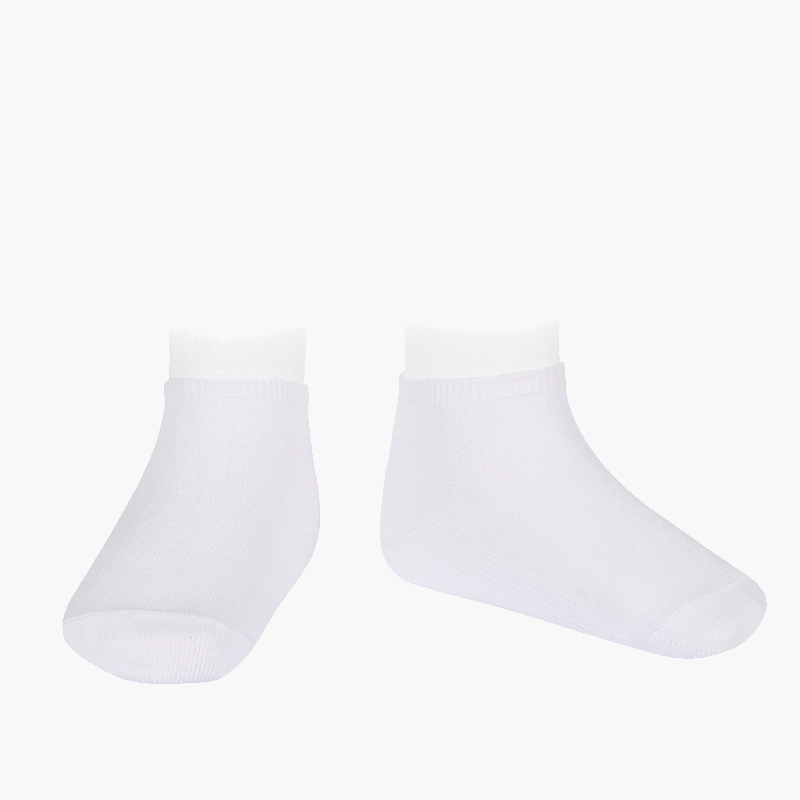 Meias invisíveis algodão elástico Branco