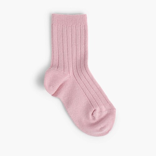 Meias Curtas Caneladas Cóndor Rosa Pálido
