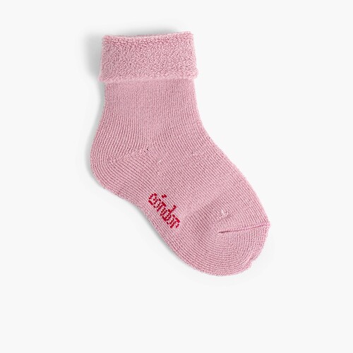 Meias de lã e turco bebé Rosa Pálido