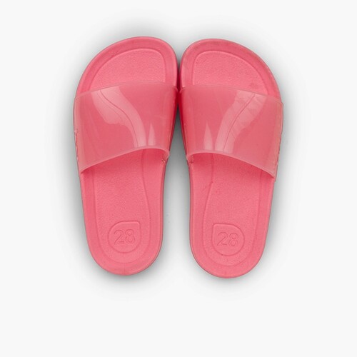 Chinelos de Borracha Menino Menina Beach Cristal Coral