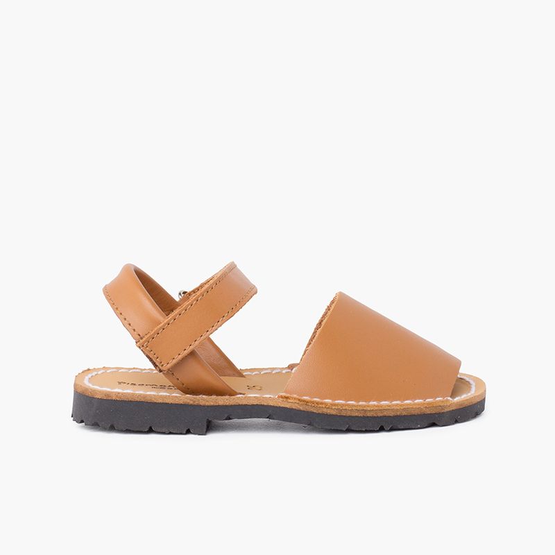 Sandálias Criança Menorquinas Napa tiras aderentes  