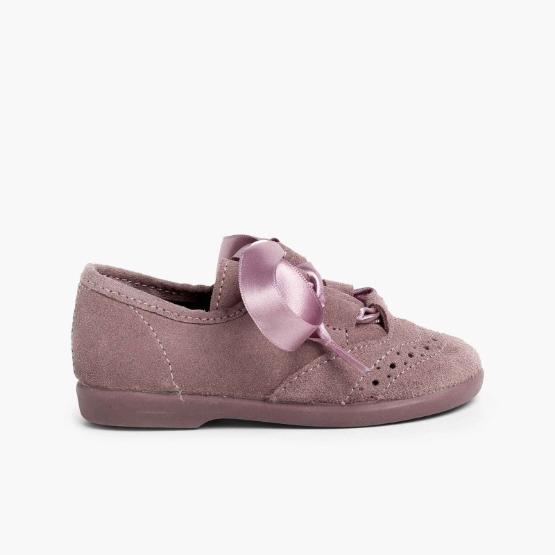 Sapatos estilo Inglês Crianças de Camurça