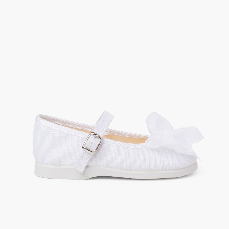 Mercedita Linho Fivela Laço Organza