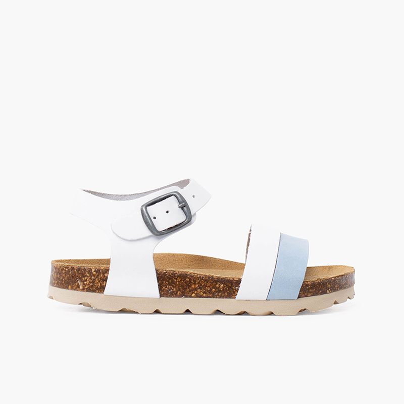 Sandália Tiras Bicolor Sola Bio Ergonómica