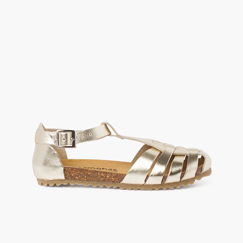 Sandálias mulher e criança pele sola bio