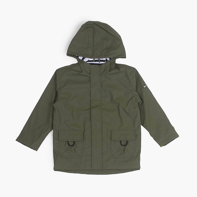 Impermeável crianças bolsos fecho-éclair