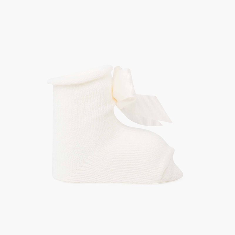 Meias botinha bebés com laço