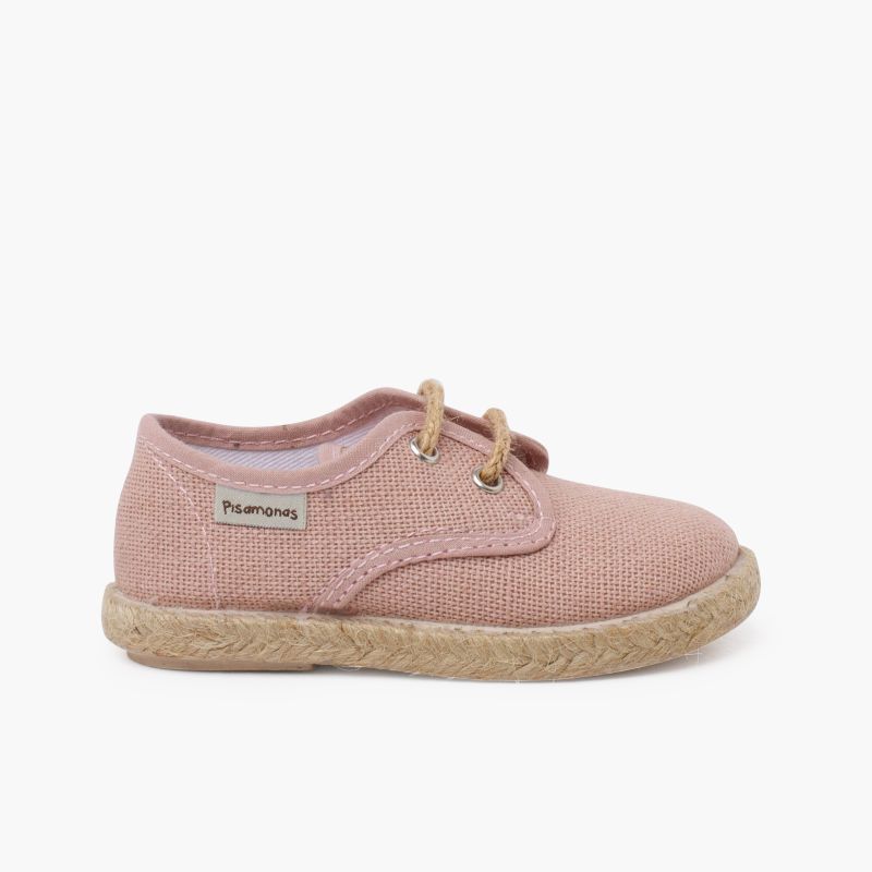 Bluchers linho atacadores e base juta