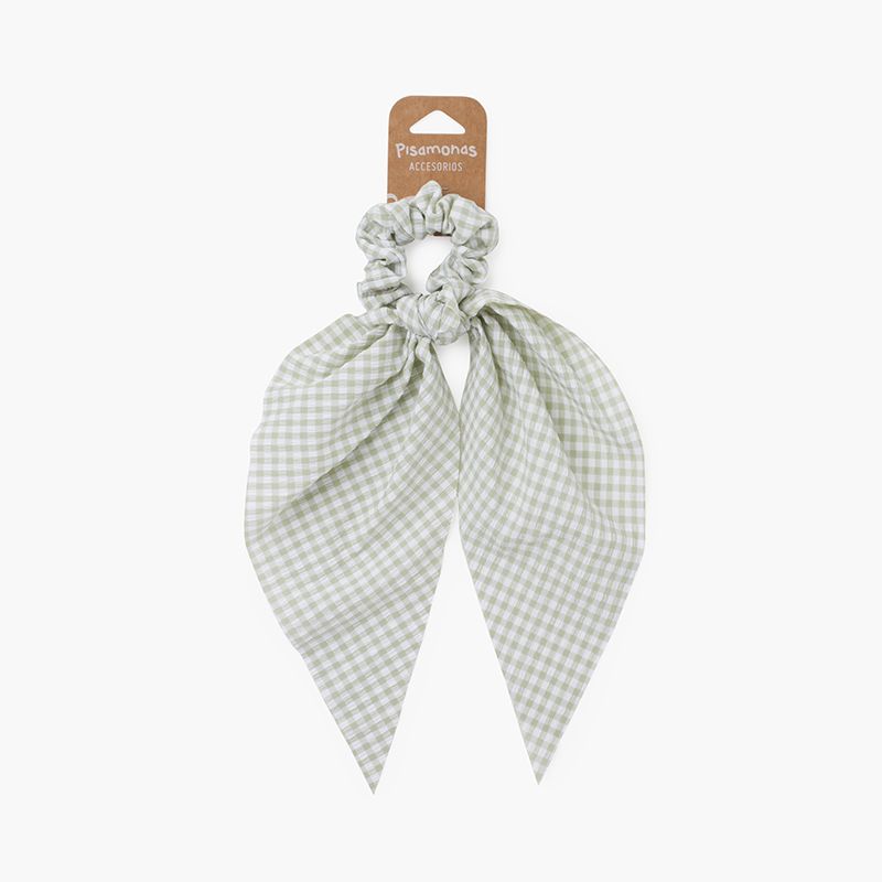 Elástico scrunchie laços vichy