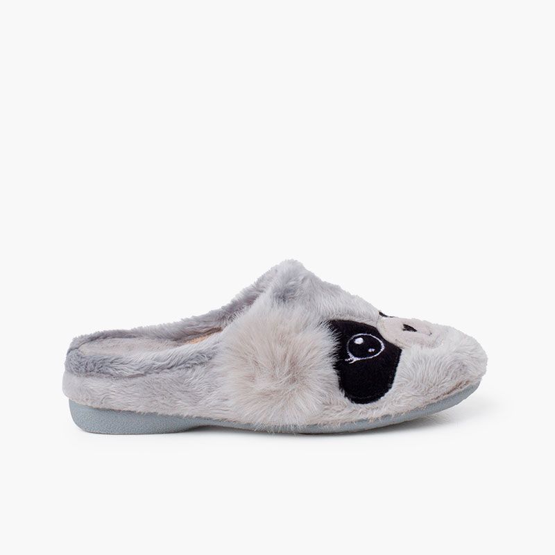 Pantufas tipo chinelo panda