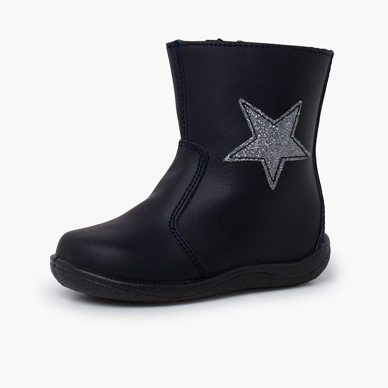 Botas menina estrela pele lavável
