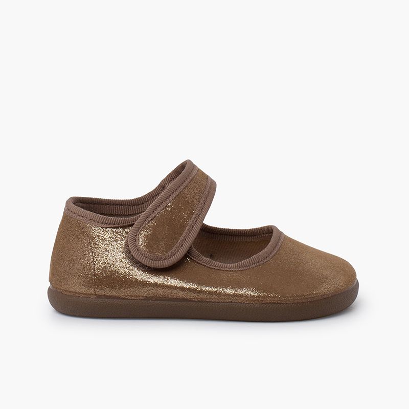 Merceditas barefoot brilho tira aderente