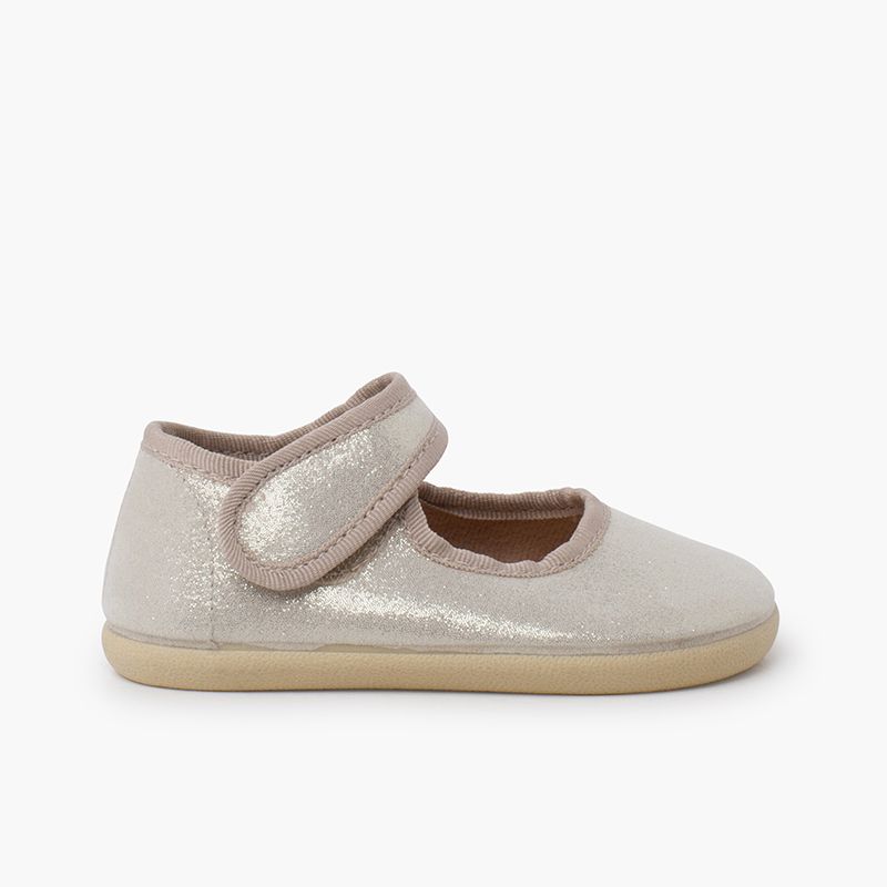 Merceditas barefoot brilho tira aderente