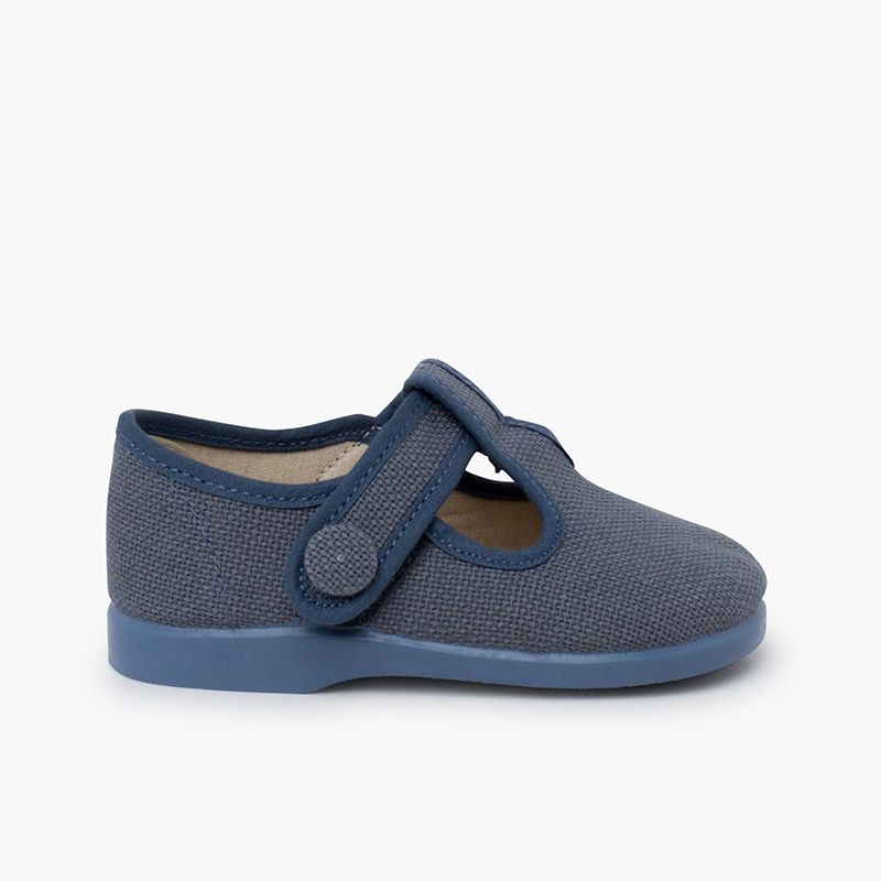 Pepitos linho fecho aderente botão