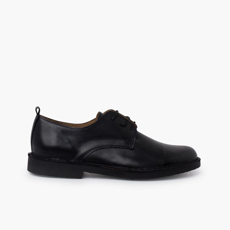Sapatos menino blucher pele atacadores