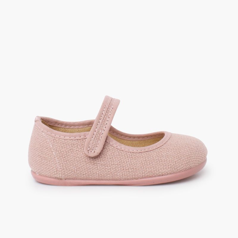 Merceditas barefoot linho fecho aderente