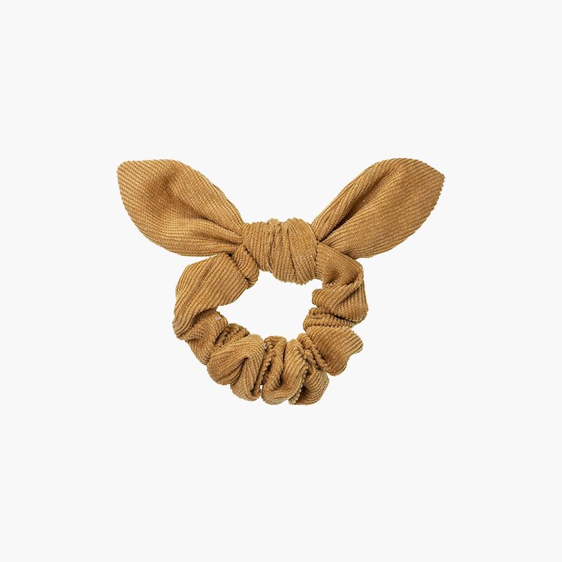 Elástico de cabelo scrunchie micro bombazine glitter com laço