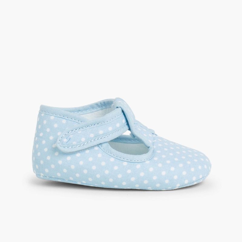 Sapatos Pepito tiras aderentes   Bolinhas