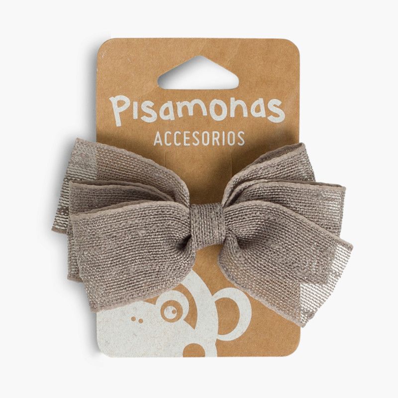 Gancho de Cabelo com Laço Ráfia