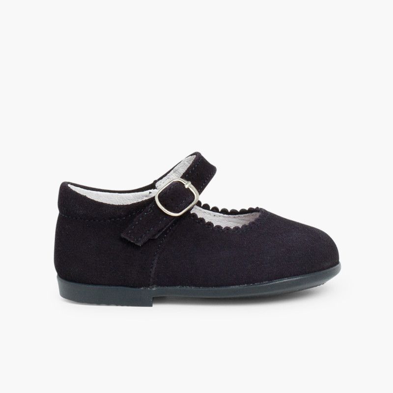 Sapatos Merceditas Camurça Menina com Fivela