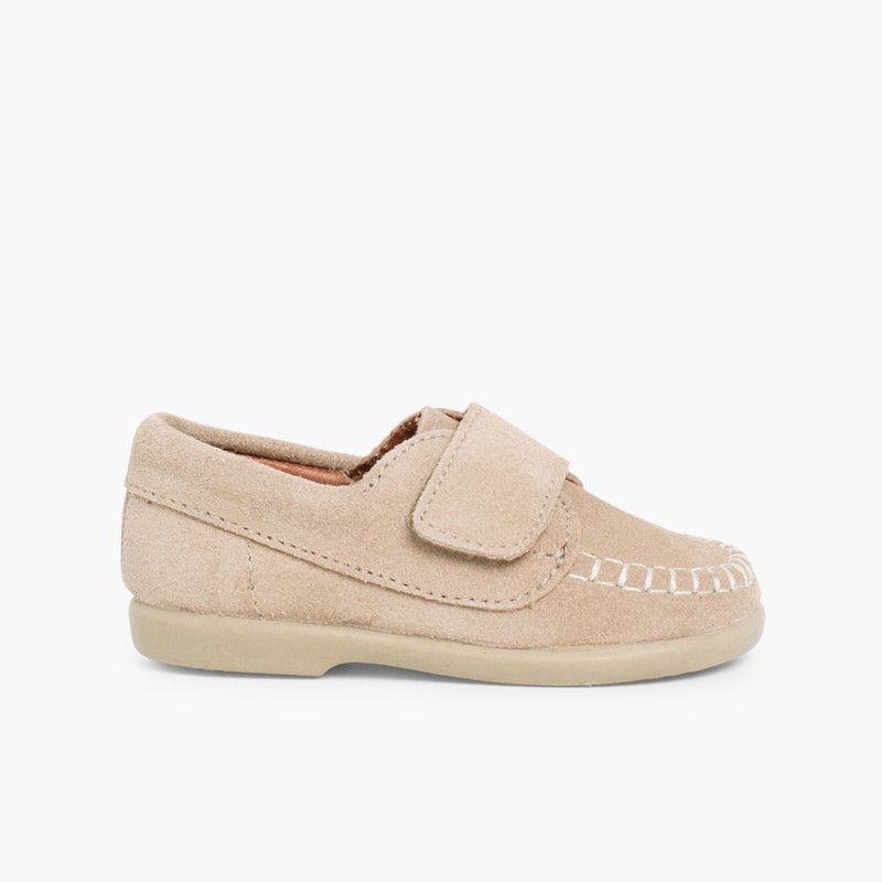 Mocassins Camurça com tiras aderentes  