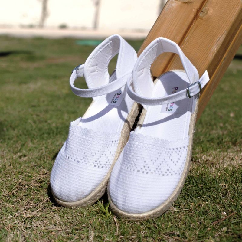 Alpargata Croché para Meninas com Fivela