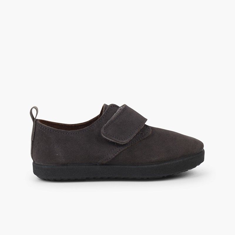 Bluchers de tiras aderentes   Casual em Pele de Camurça
