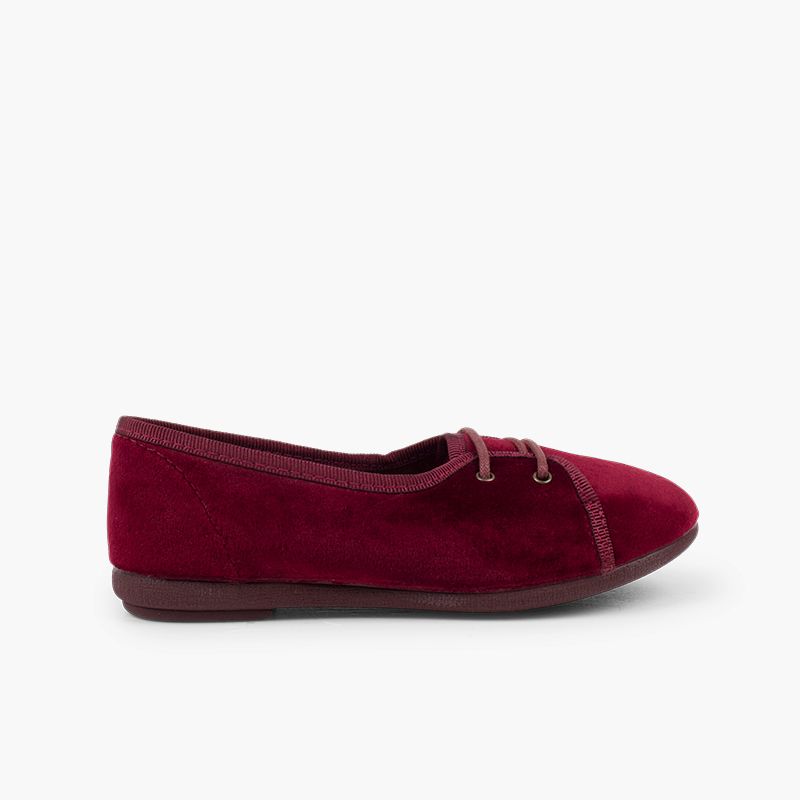 Bluchers Menina Veludo Decotados