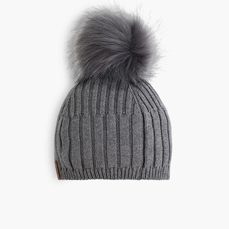 Gorro Borla com Pompom Pelo