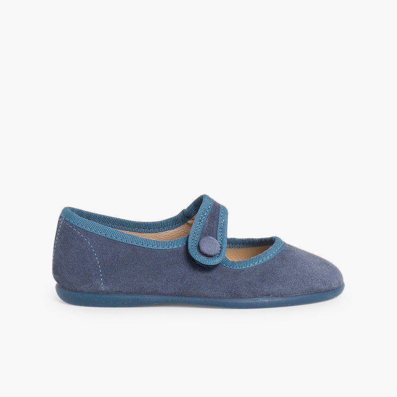 Sapatos Merceditas Camurça tiras aderentes para Meninas