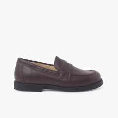 Mocassins Colegiais Azul Marinho/Preto Castanho