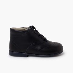 Bota Estilo Inglês Pele Azul Marinho